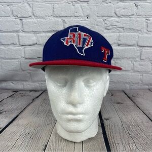 Texas Rangers Hat Cap New Era 59Fifty 7 1/2‎ Fitted  817